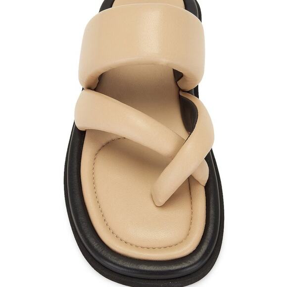 Helsa Puffy Slide in Tan | USED - Picture 2 of 7